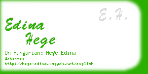 edina hege business card